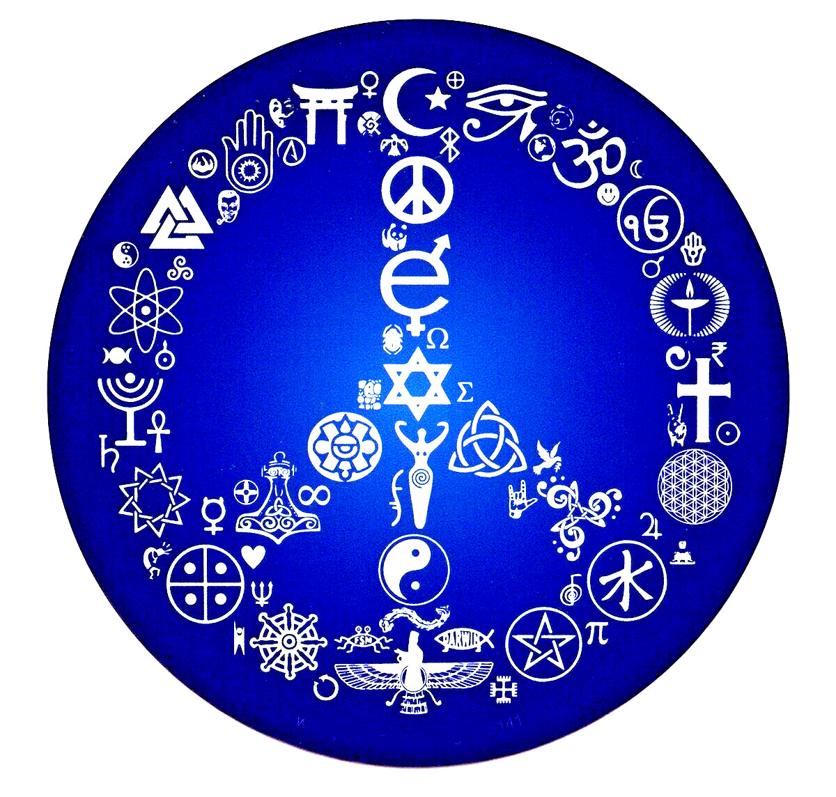 COEXIST SYMBOL PEACE LOVE SIGN SPIRITUAL Pendant Sterling 925 Silver 22″ Chain