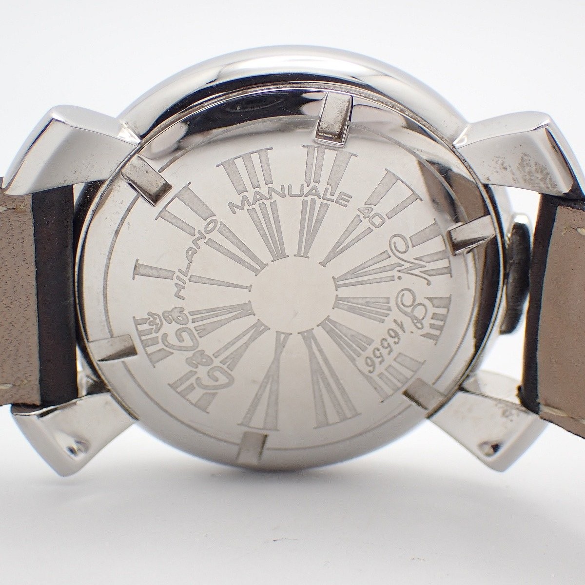 Used GAGA Milano Manuale 40 Quartz Ladies’ Watch Shell Dial Leather Strap 5020 I