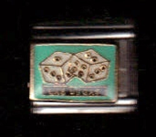 Dice set Las Vegas WHOLESALE ITALIAN CHARM IN 9MM LOT#14