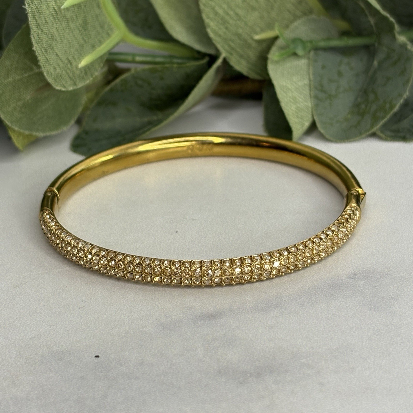 Swarovski Sublima Gold-Tone Pavé Bangle Bracelet