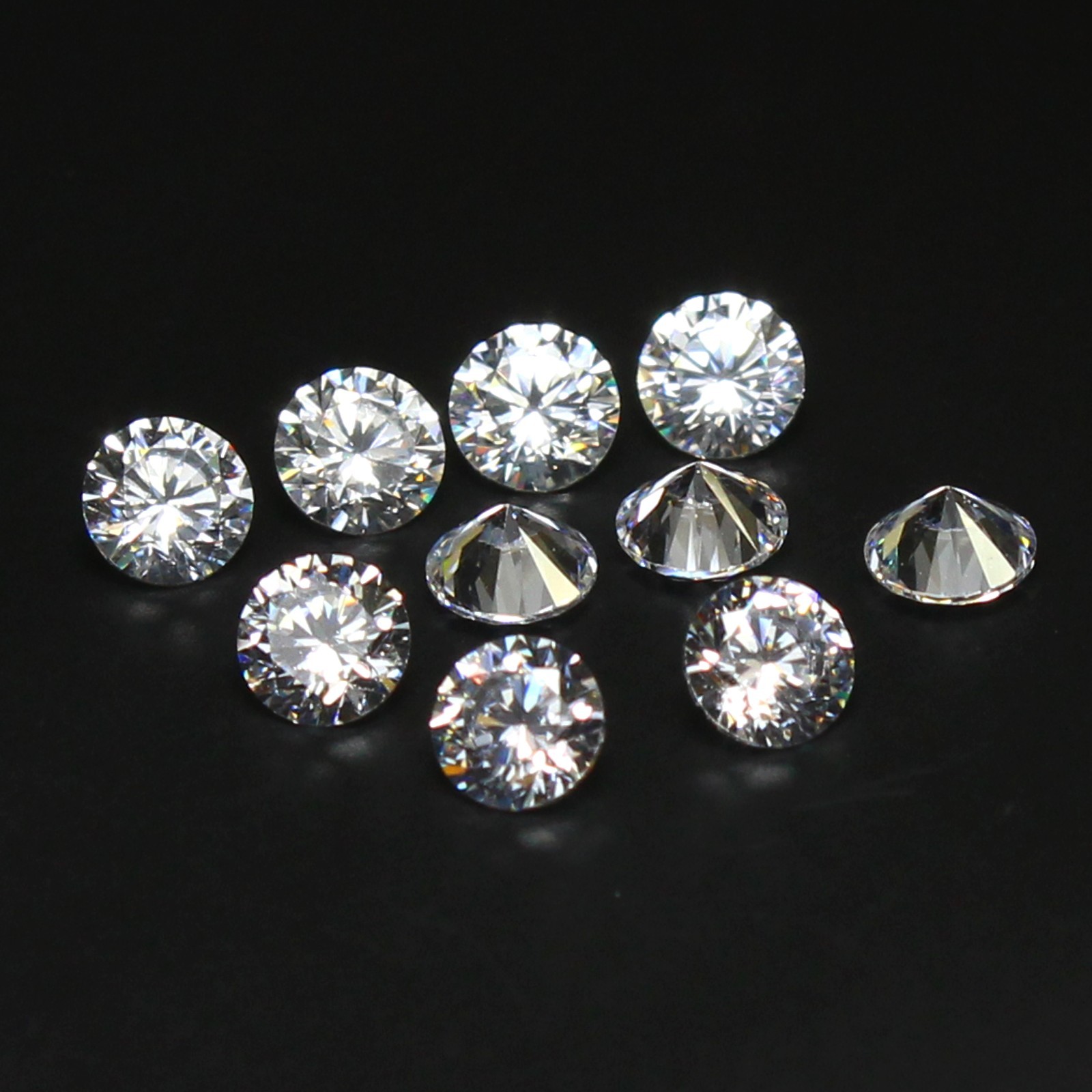 10 Pcs Lot Natural Certified DE Color VVS1 Brilliant Cut 2.50 MM Round Diamond