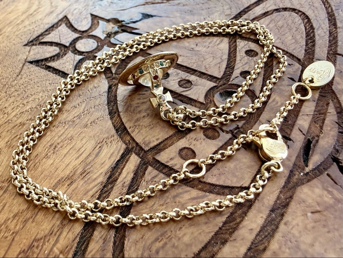 Vivienne Westwood Petite Orb Necklace Gold Pendant Authentic Japan Current