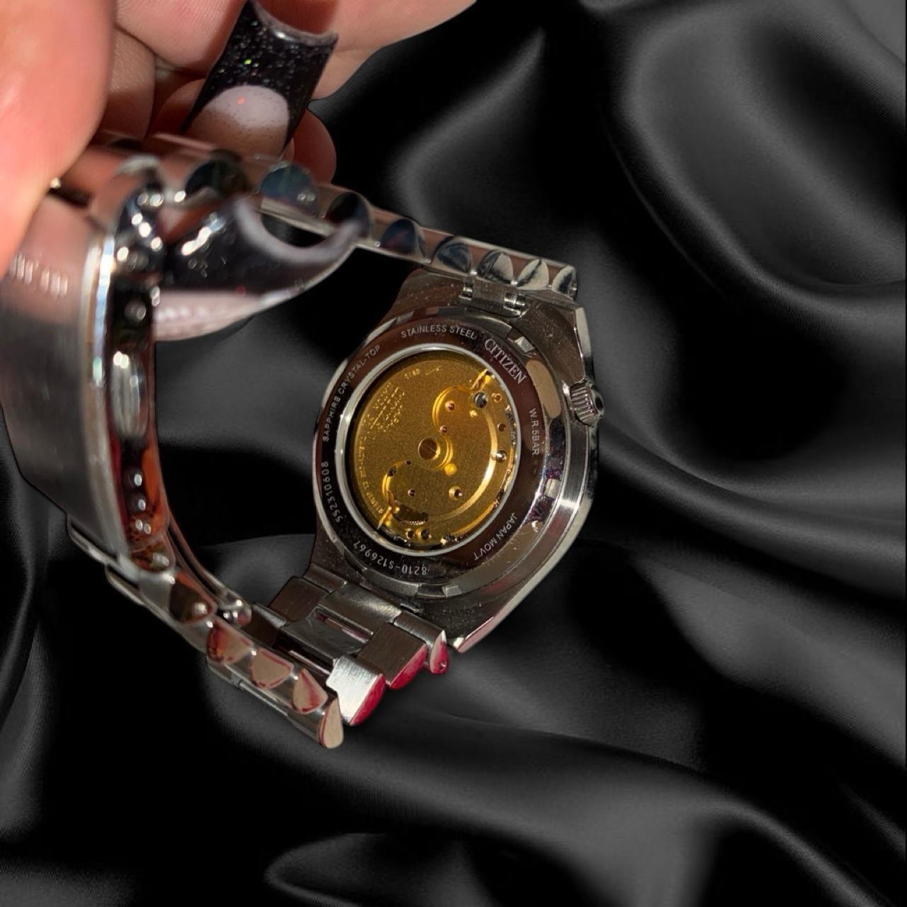 Citizen Automatic Men’s Black Dial Silver Watch.