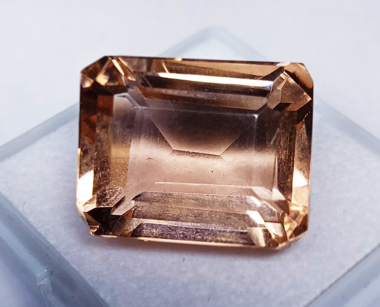 Natural Morganite Emerald Cut Madagascar Certified Loose Gemstone 17.90 Ct