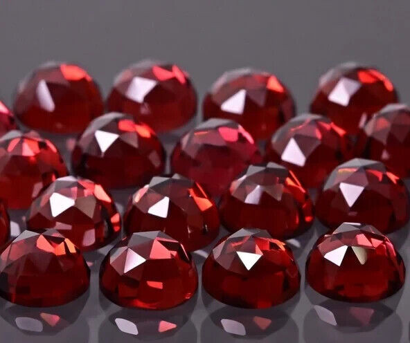 [WHOLESALE] NATURAL GARNET ROSE CUT ROUND SHAPE LOOSE GEMSTONE