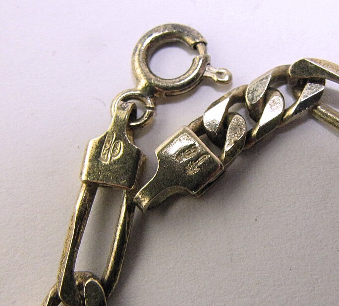 Vintage Figaro Necklace Gold Vermeil 925 Sterling Silver Vior FGS Italy 19″ Long