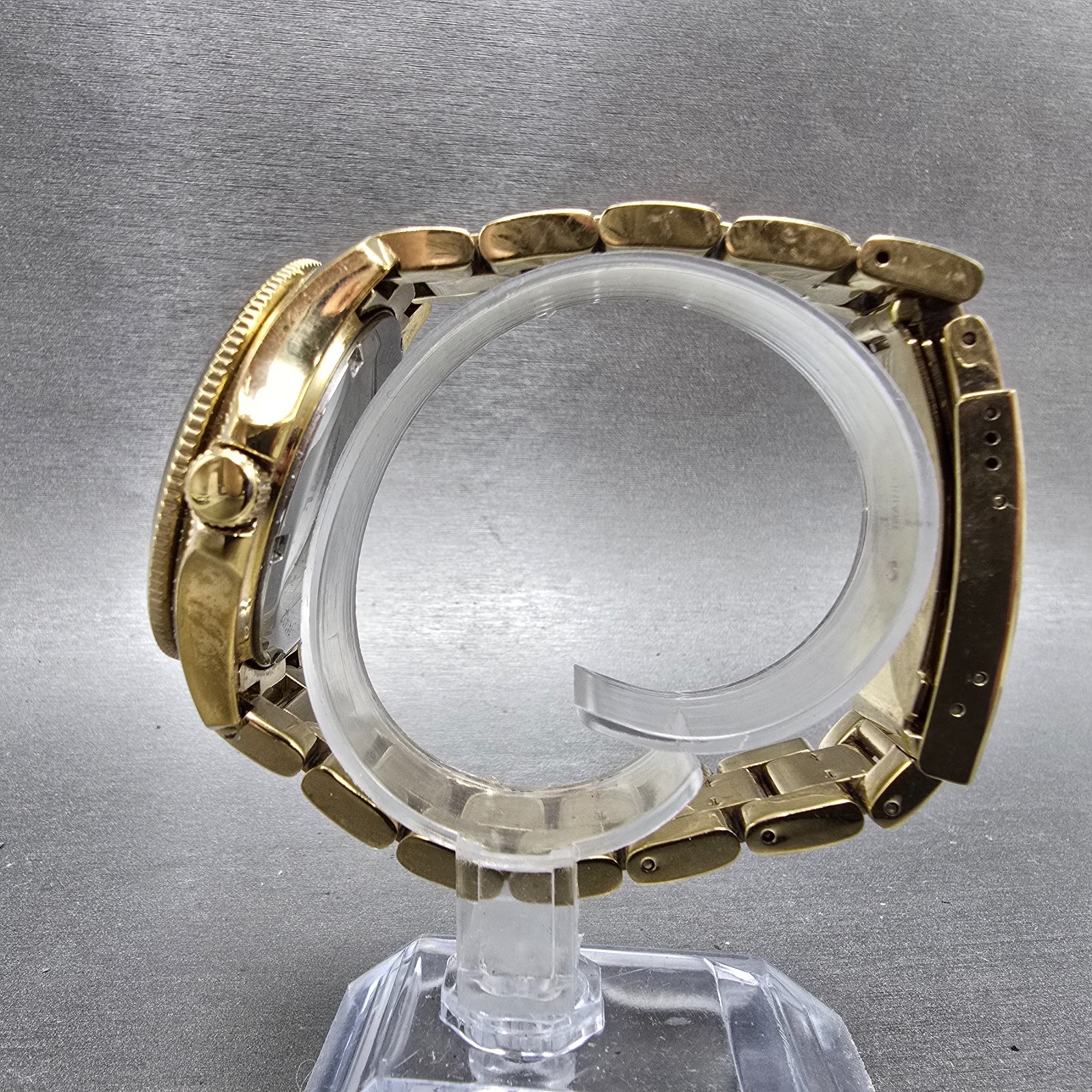 Fossil Cecile Watch Women 40mm Cream Dial Gold Tone Daydate AM4510 New Battery S