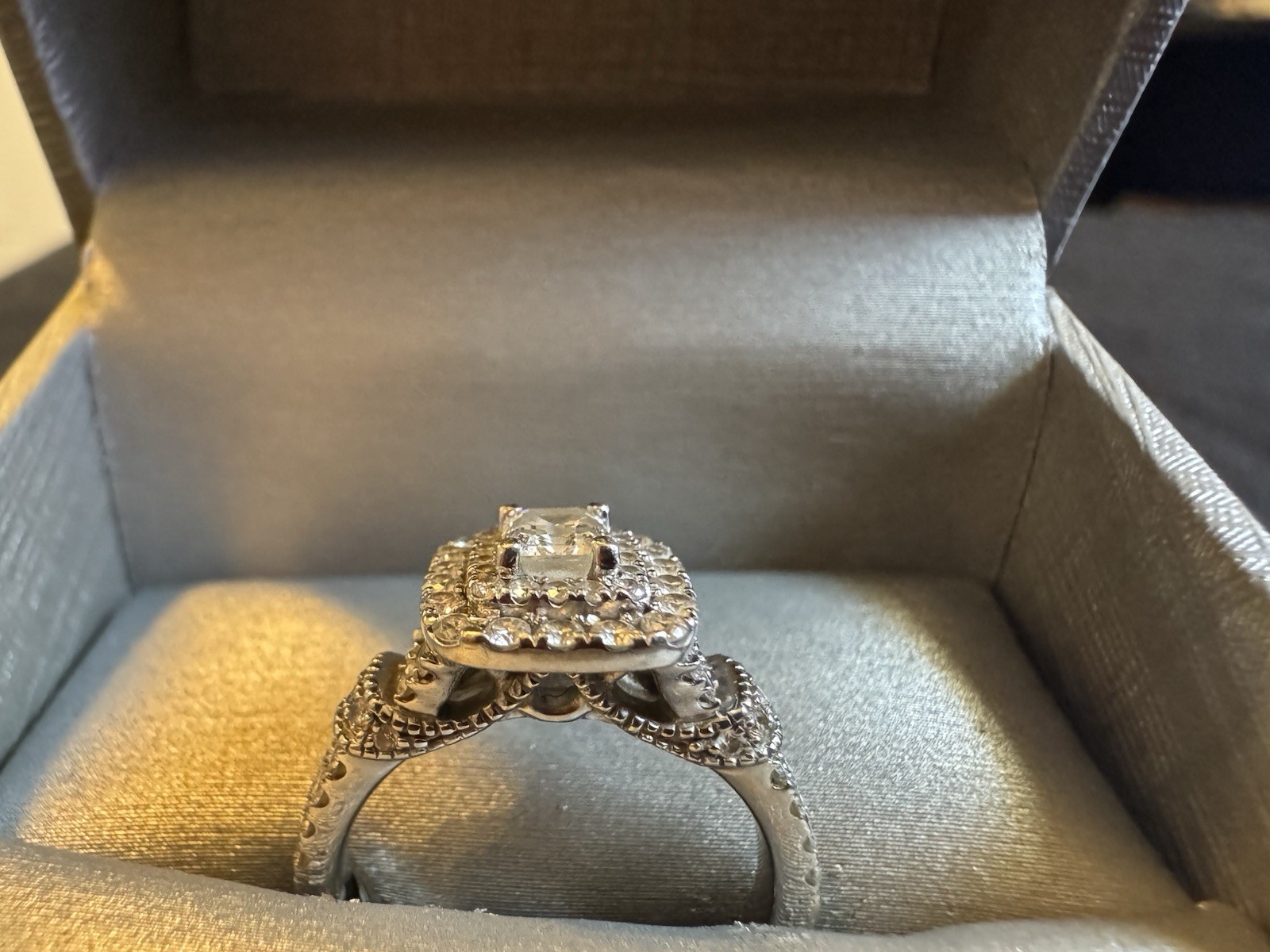 Zales Celebration Diamond Engagement Ring Size 6 1/2 1.19 CTTW 14K White Gold