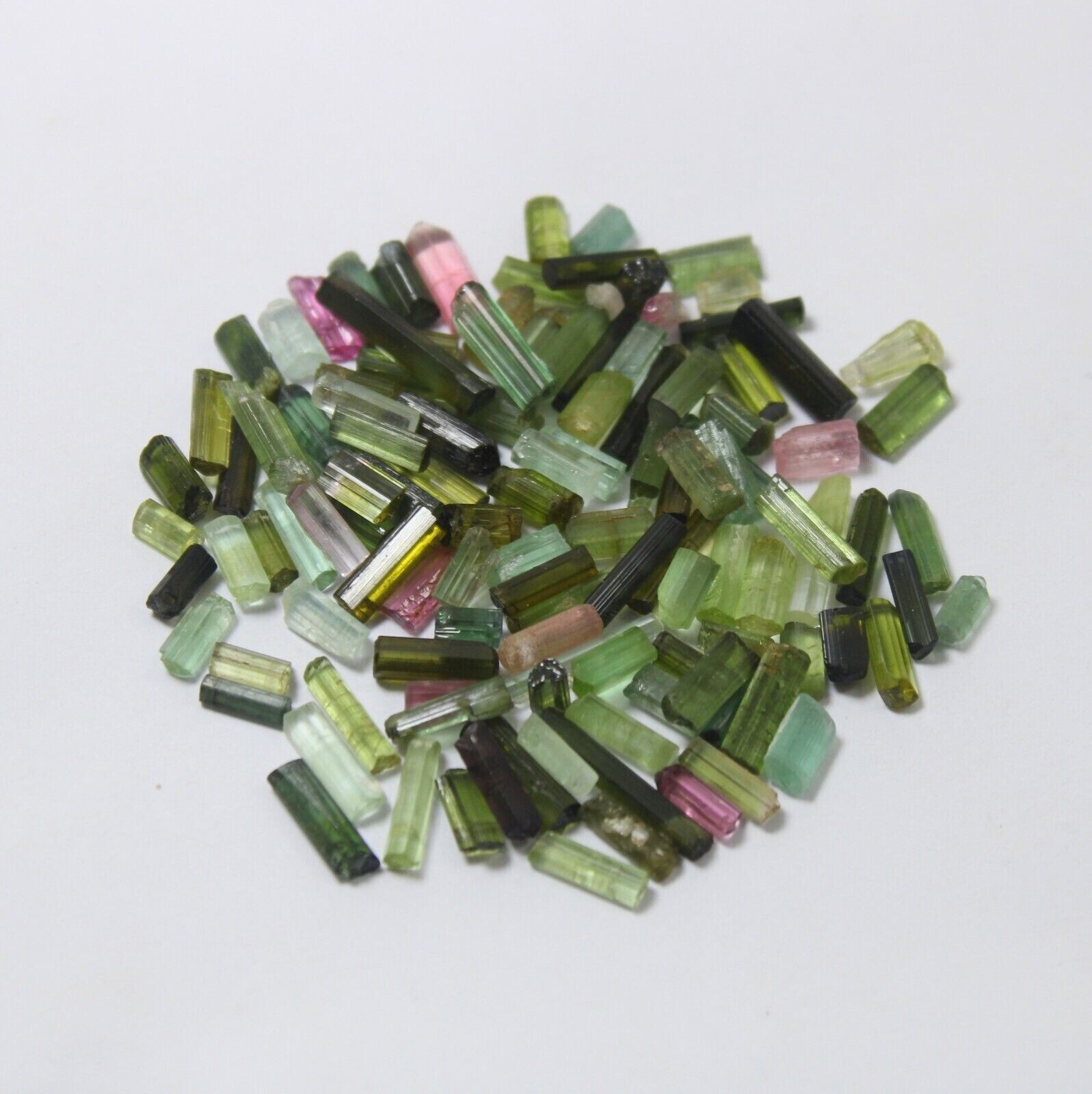 250 Ct+ Natural Bi-Color/Multicolor Tourmaline Pencil Rough Lot Loose Gemstone