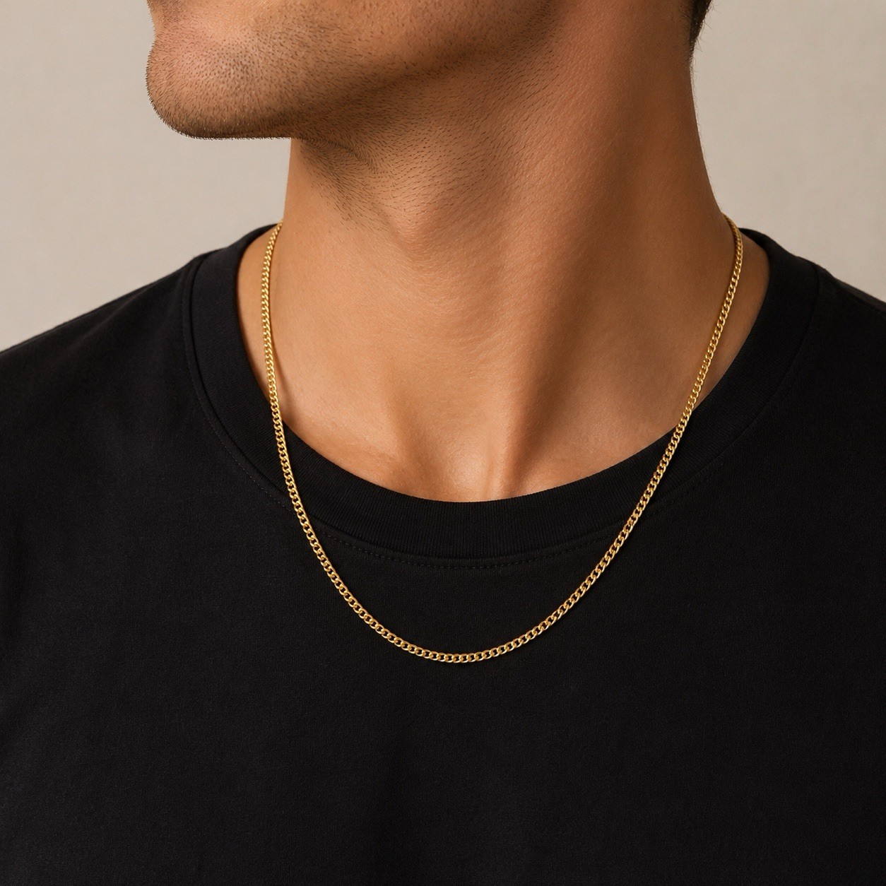 18K Yellow Gold Miami Cuban Link Chain Necklace 20″ 21g 3.35mm Fancy Chain NEW