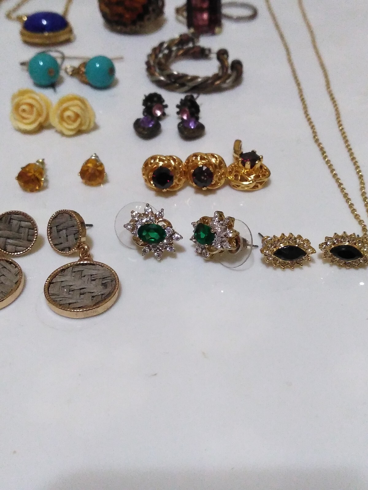Vintage Lot Of Earrings,Pins, Bracelets,Rings
