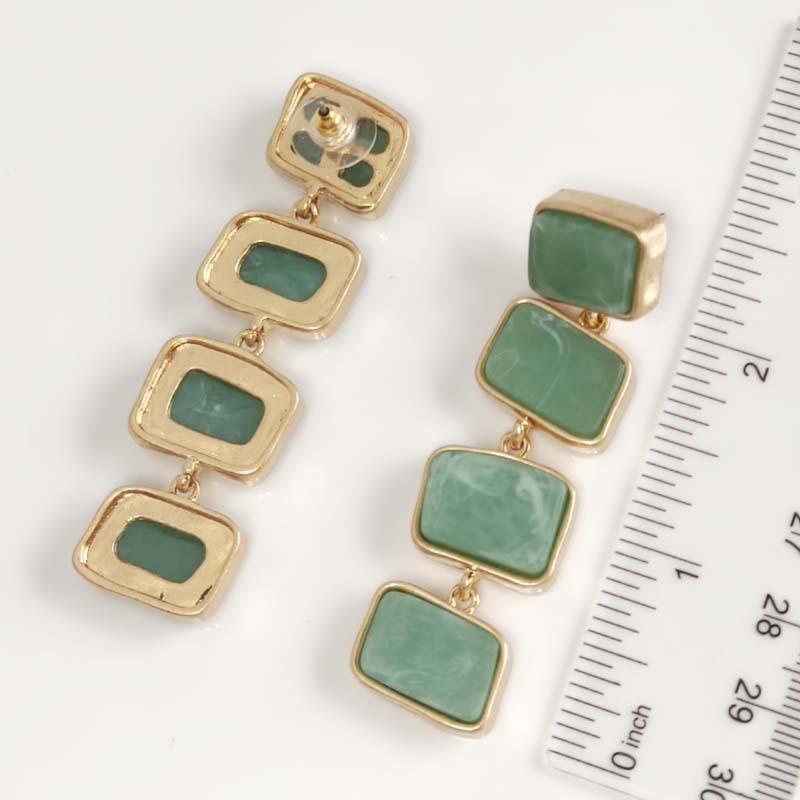 New Cabi Geometric Statement Drop Earrings Retro Women Party Vacation Jewelry