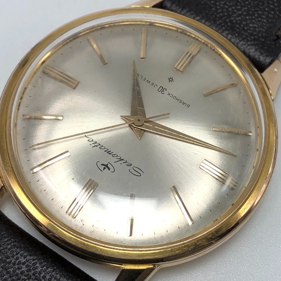 Vintage 1963 SEIKO Seikomatic 30J GOLD FILLED J14074DE Automatic Japan #2627