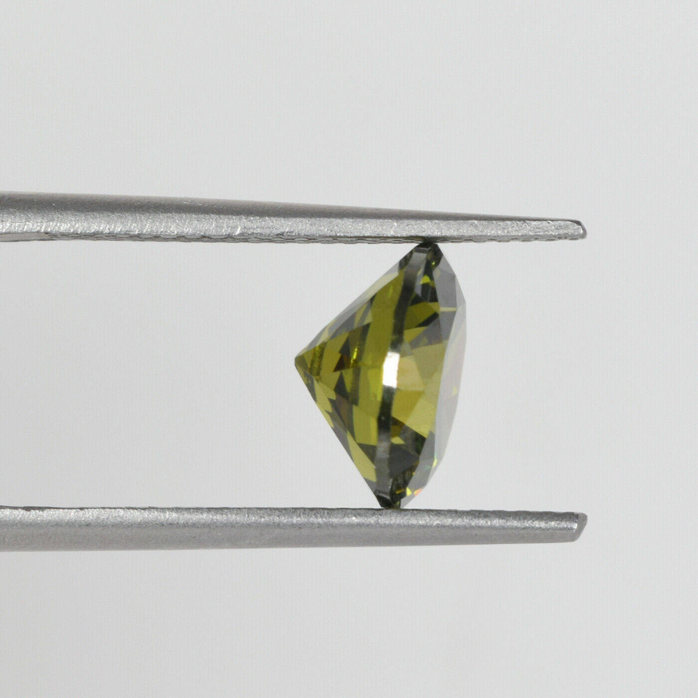 6.40 Ct. Natural Cambodian Green Zircon Round Cut Faceted Loose Gemstone 10x10mm