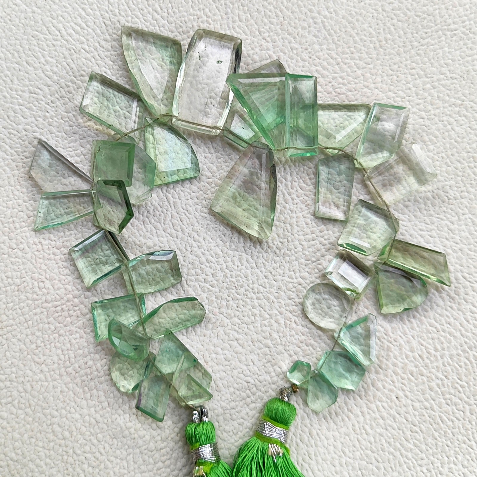 Natural Brazil Fluorite Faceted Cut Stone Beads 10-22mm 7″ Strand Jewelry Gems