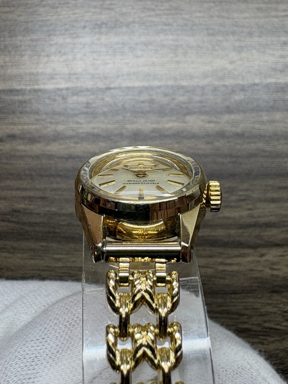 SEIKO Queen Seiko 1020-0010 Vintage 1975 Hand-Winding Ladies Watch 14K GF Japan