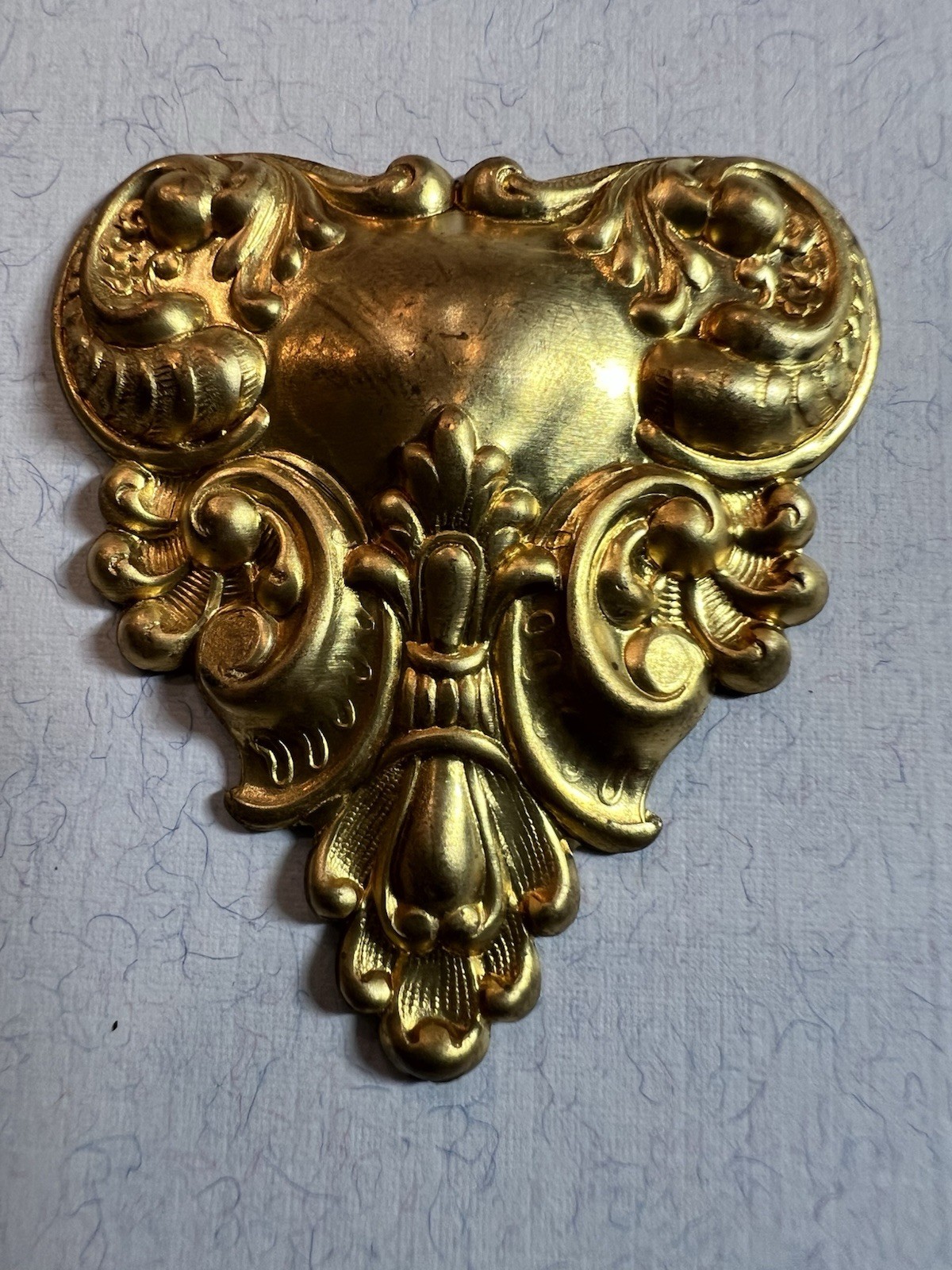 VINTAGE DECORATIVE RAW BRASS STAMPING FROM FAMOUS MAKER FOR JEWELRY/CRAFT/DECOR