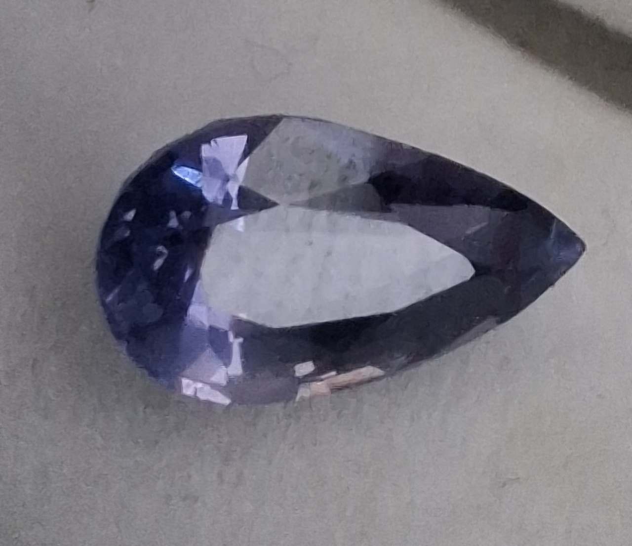 1.38ct FINE Ceylon Purple Sapphire Pear Cut Loose No Heat Treatment Sri Lanka