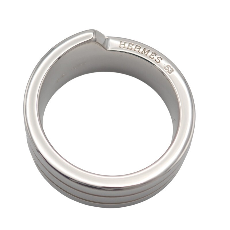 Hermes Italic Ring US6-6.25 #53 Vintage Silver 925 442693