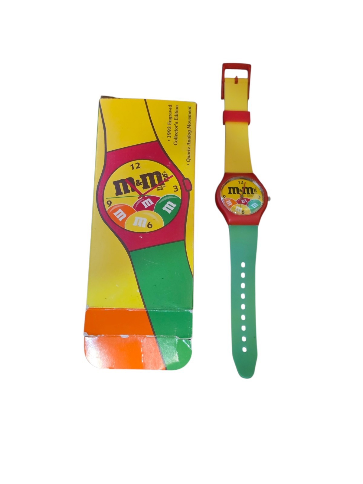 Vintage 90s M&M Quartz Watch 1993 m & m Chocolate Candies Promo Need Battery