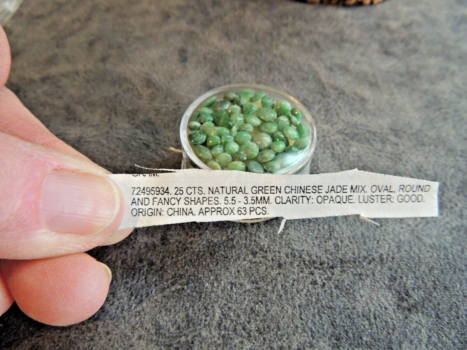 Green Chinese Jade Mix stones 3.5-5.5mm mix approx 57 stones