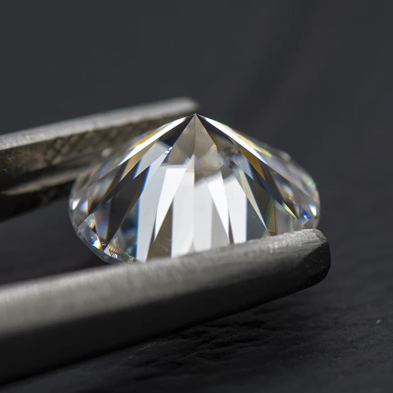 D Color VVS1 Round Cut Moissanite 0.1CT-12CT Lab Gem for Jewelry w/ Certificate