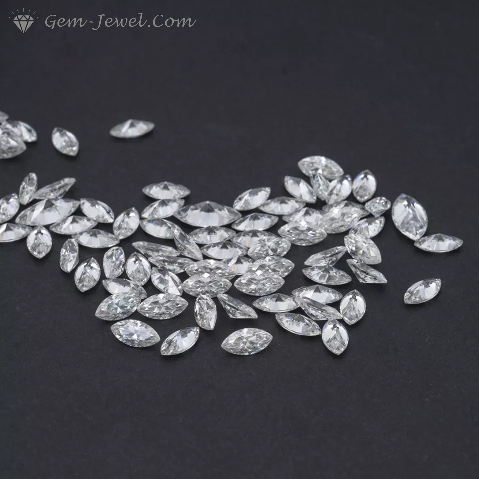 3×1.5 to 8×4 MM Colorless Marquise Cut Loose Moissanite, (0.04 to 0.47 Carat)