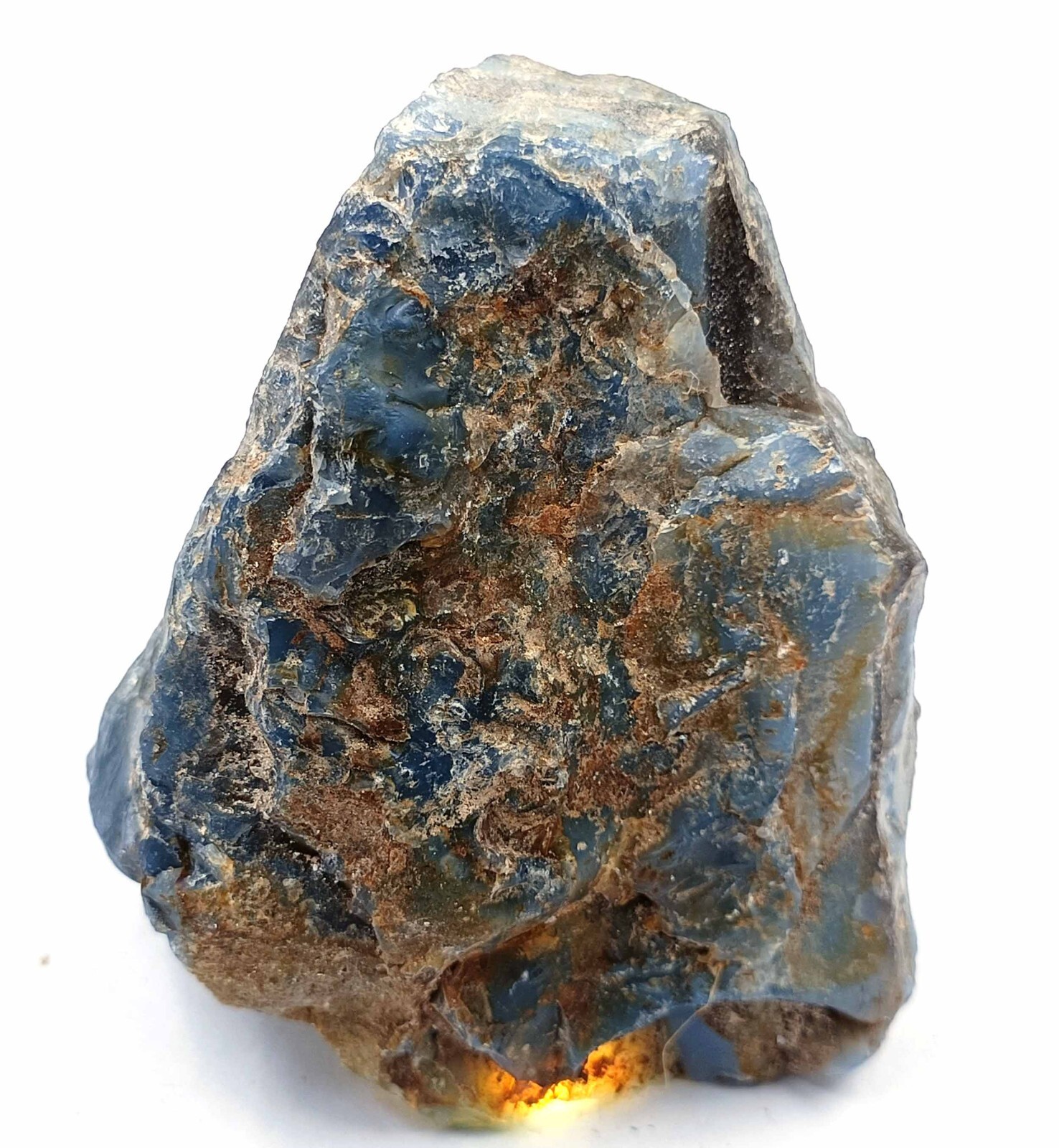 DYED ROUGH EGL CERTIFIED LOOSE GEMSTONE 1120 CARAT NATURAL BLUE OPAL+GIFT R