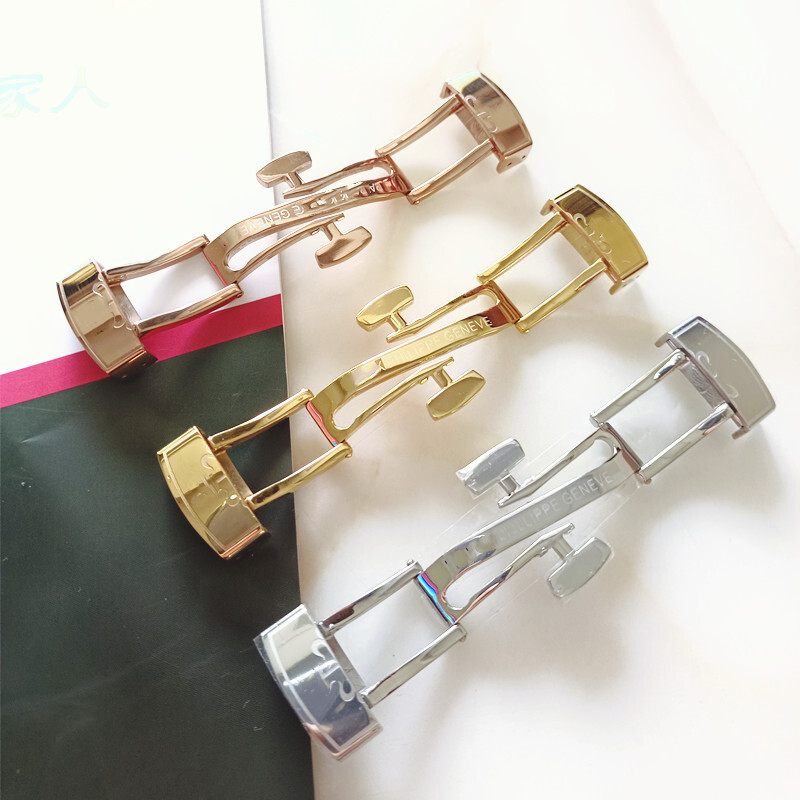 Stainless Steel Folding Clasp Butterfly Buckle 16 18 for Patek Philippe Aquanaut
