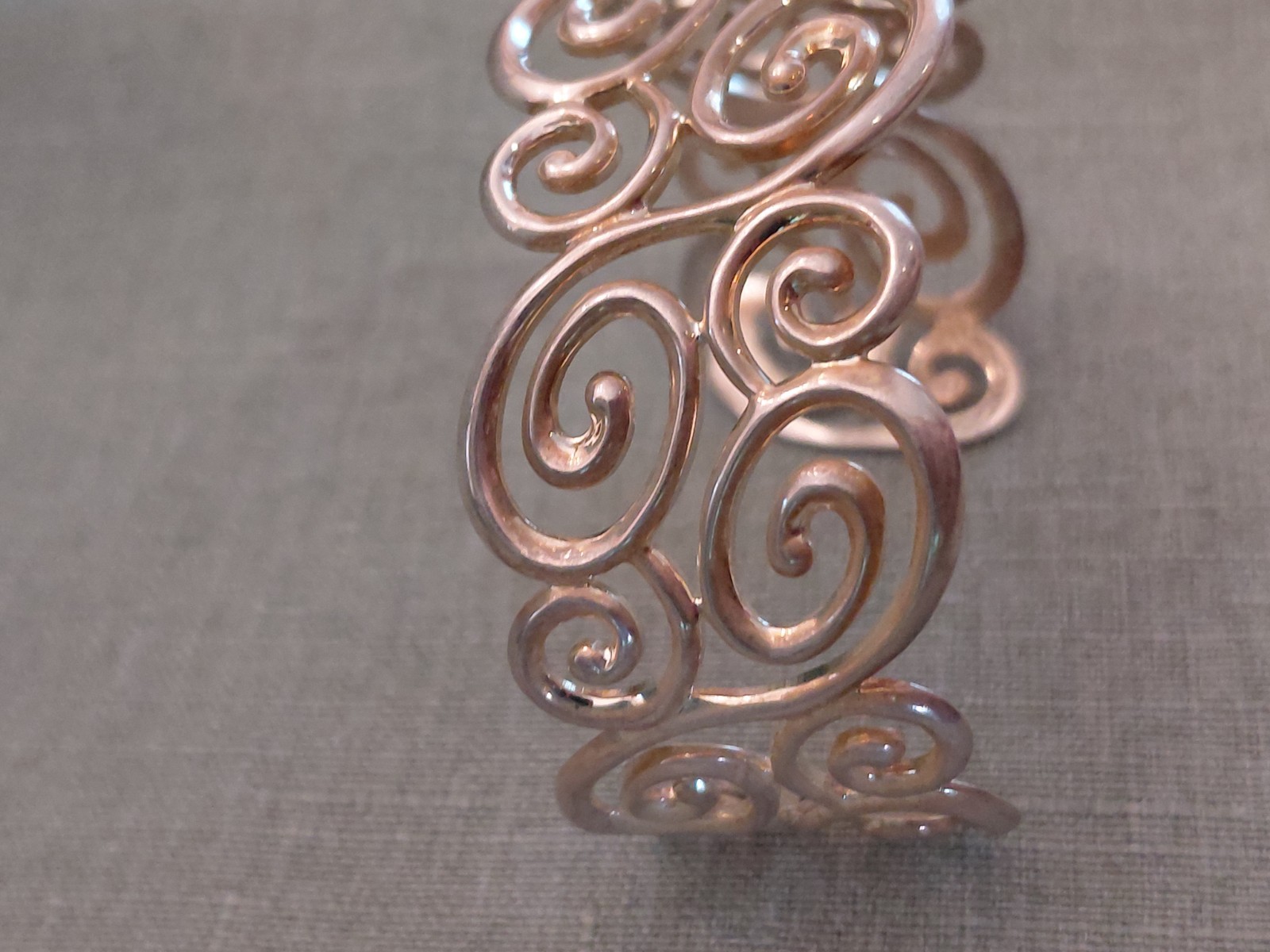 Ross Simons Sterling Silver 925 Wide Cuff Bracelet Open Scroll