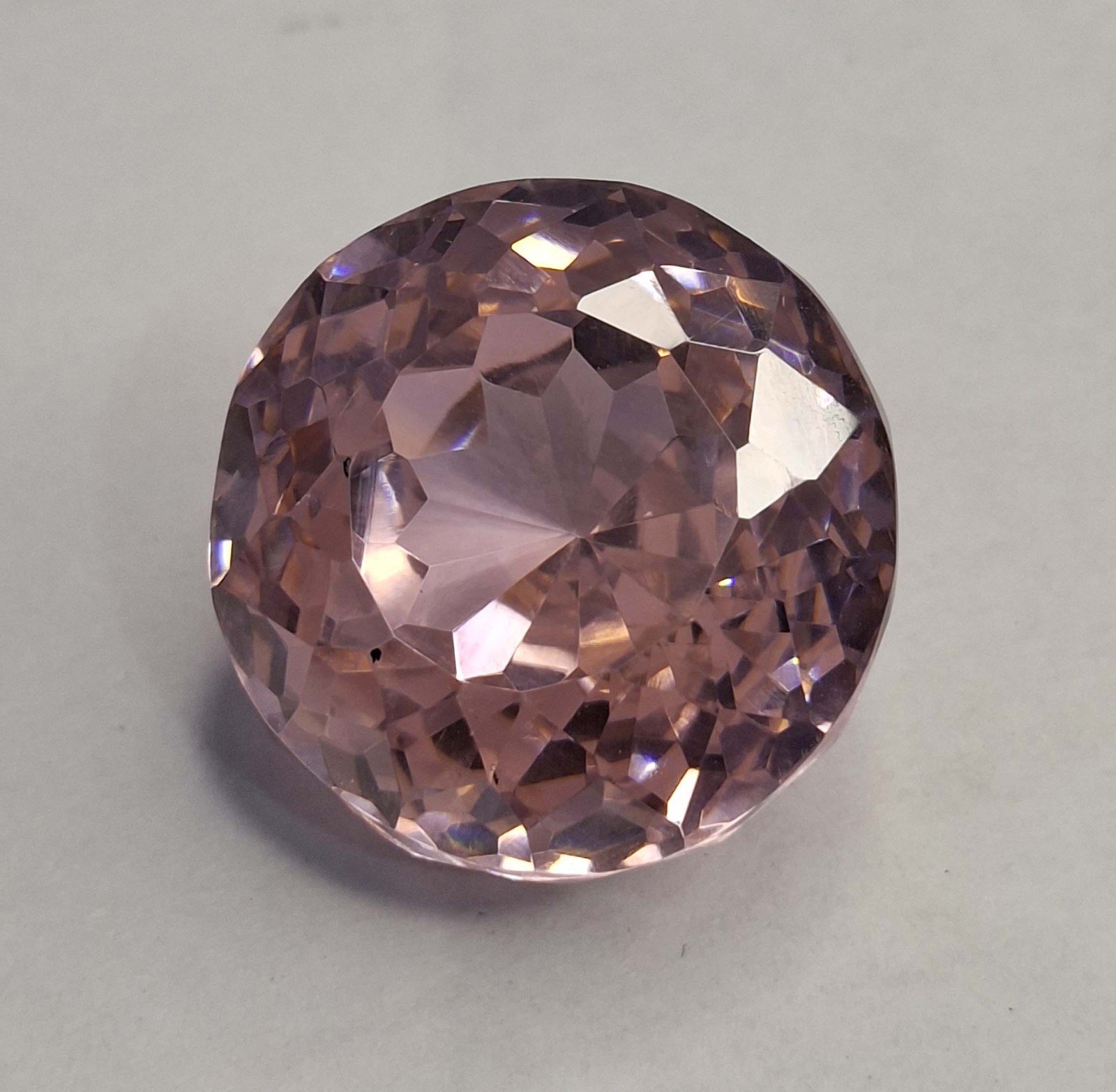 Cambodia Round Cut 107-109 Ct Natural Pink Zircon Certified Loose Gemstone RK852