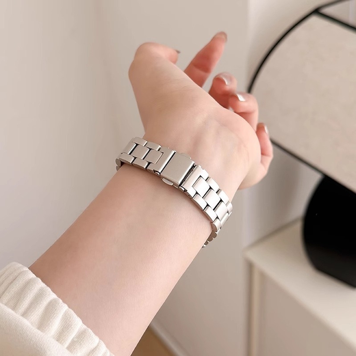 Fits Samsung Galaxy watch8/8Classic Stainless Steel Watch Strap Solid Band
