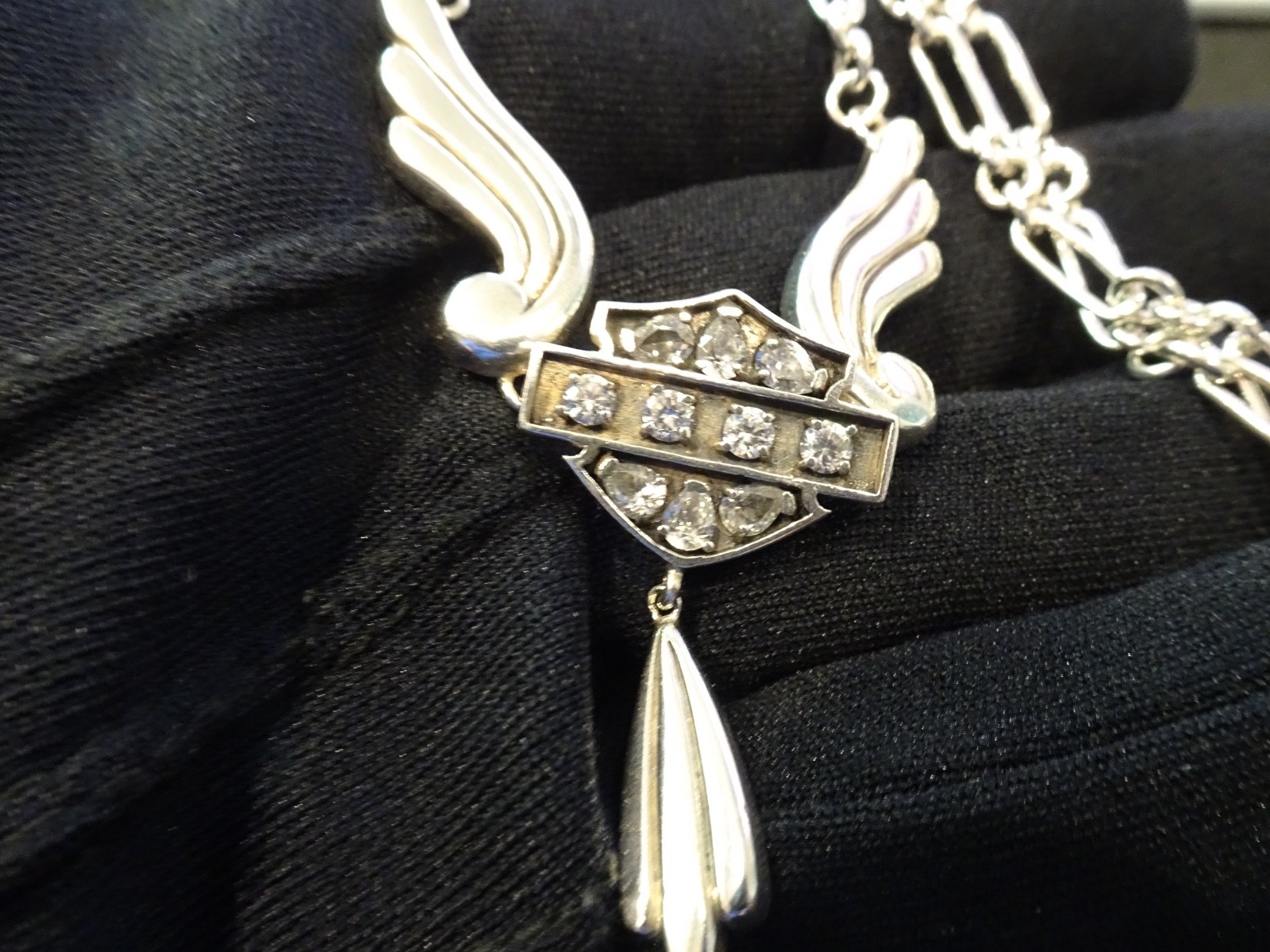 # 785-STERLING SILVER ANGEL WING PENDANT ON STERLING NECKLACE-925–18 INCH-