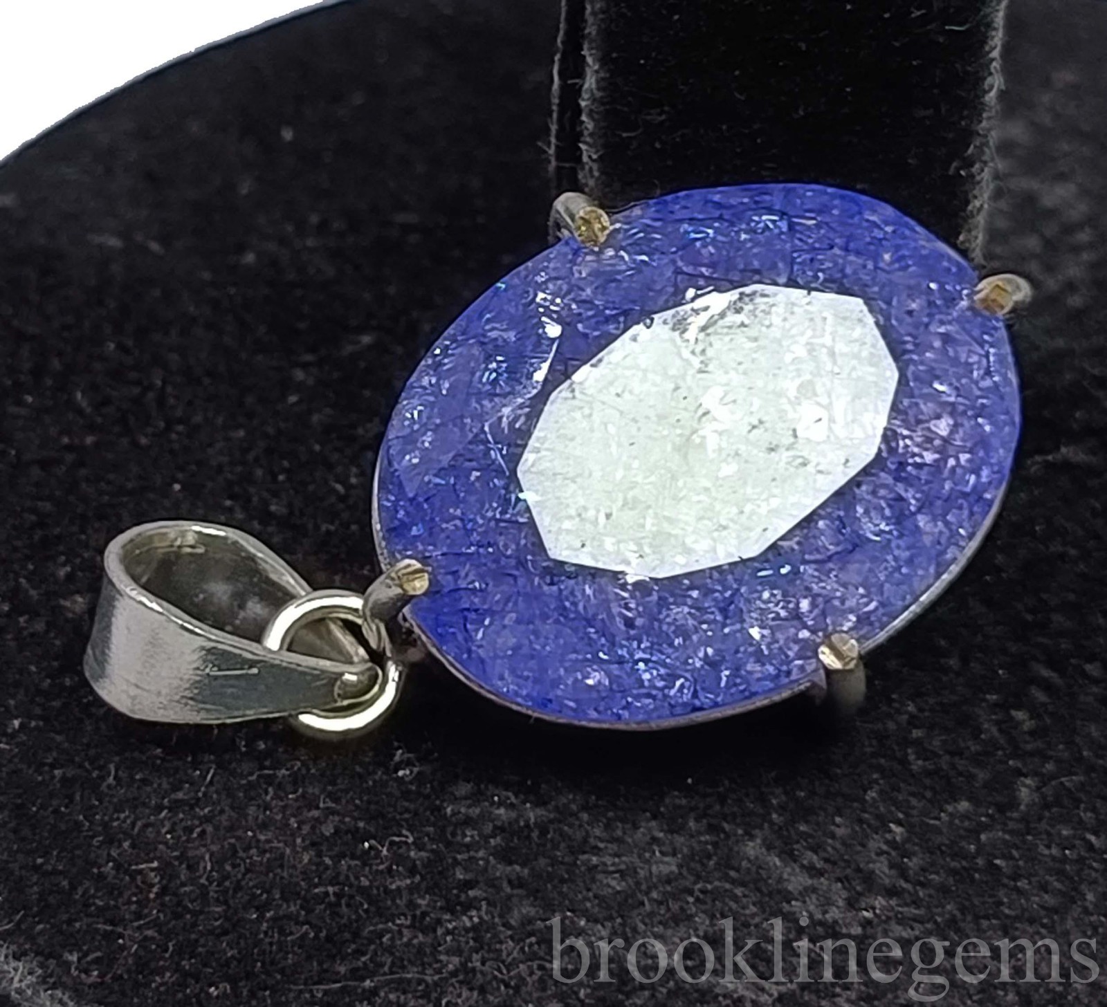 60.65 Carat Blue Tanzanite Pendant EGL Certified 925 Sterling Silver Chain “5NSC
