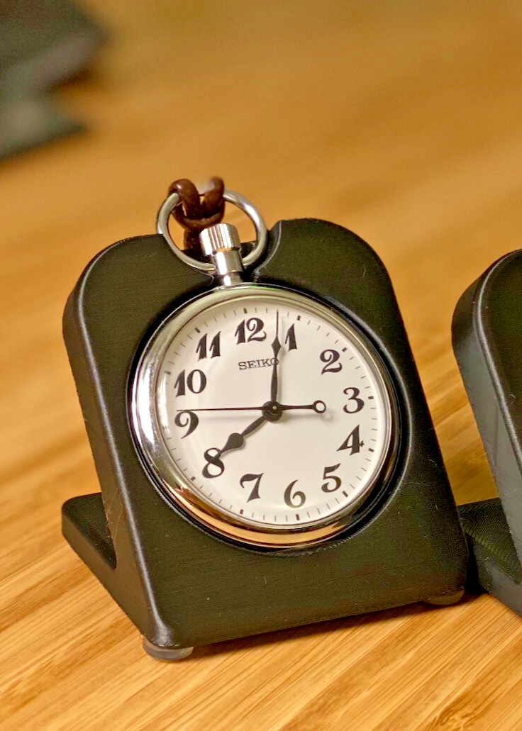 Railroad Pocket Watch Stand Holder Display Fits SEIKO Train Watch SVBR003