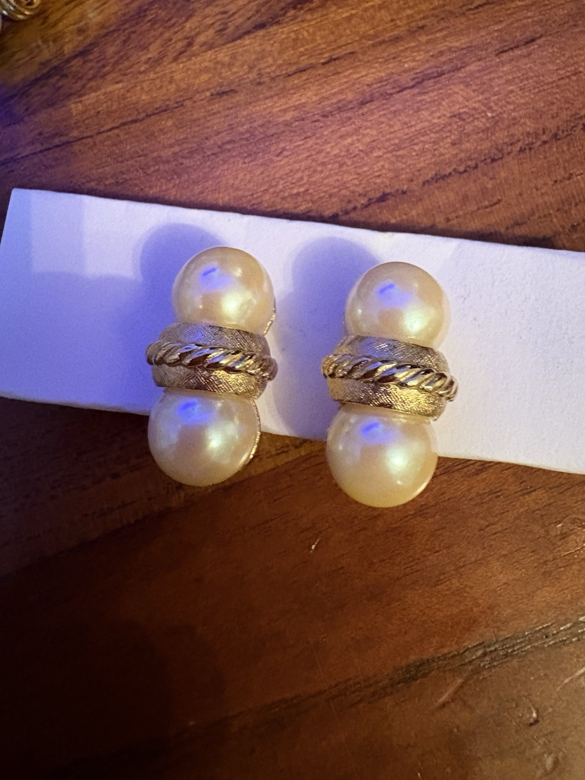 Vintage Faux Pearl Clip-On Earrings