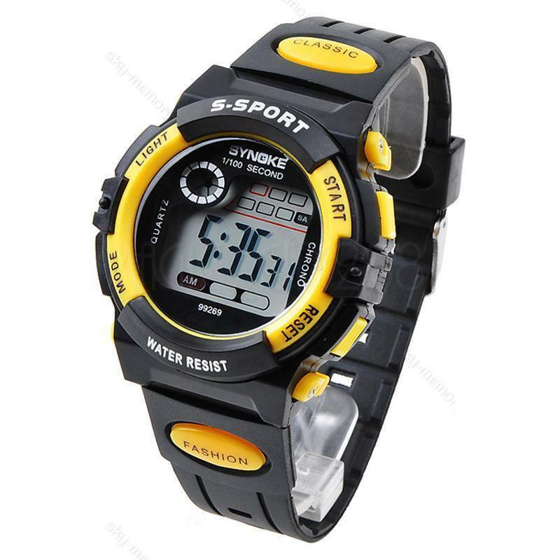 Kids Digital Electronic Watch Waterproof Children Boys Girls Sports LED Watches