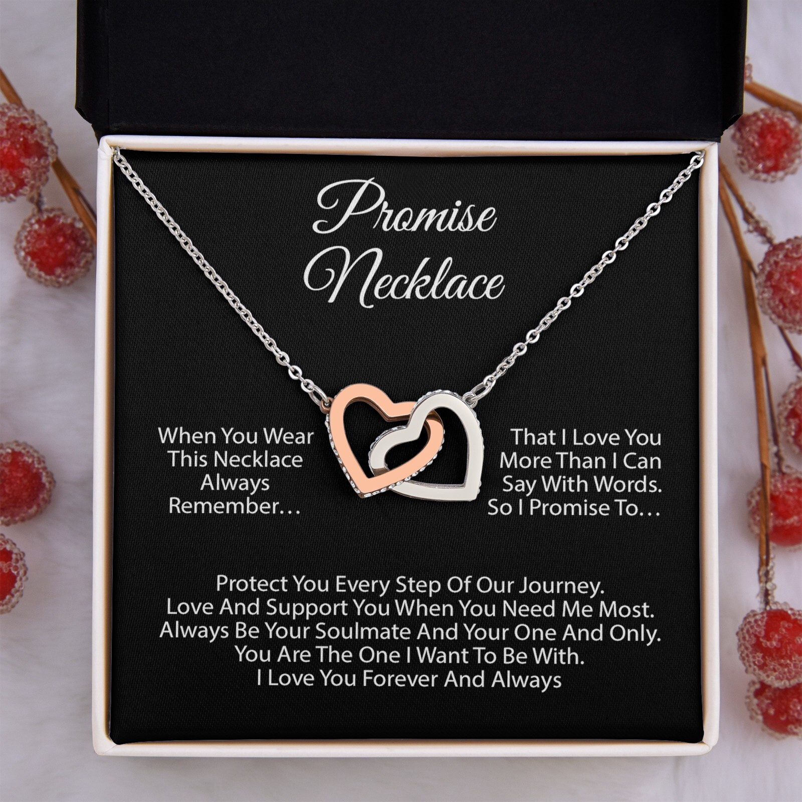 Promise Necklace For Soulmate, Valentine Gift, Birthday Gift, Anniversary Gift