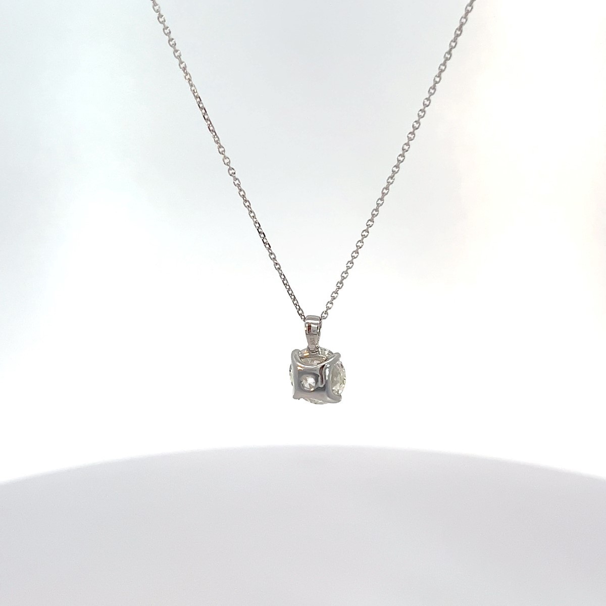 18″ Lab Grown Diamond Necklace Apx 2.0 CT. 14K White Gold 1.95g NEW (SB1109087)