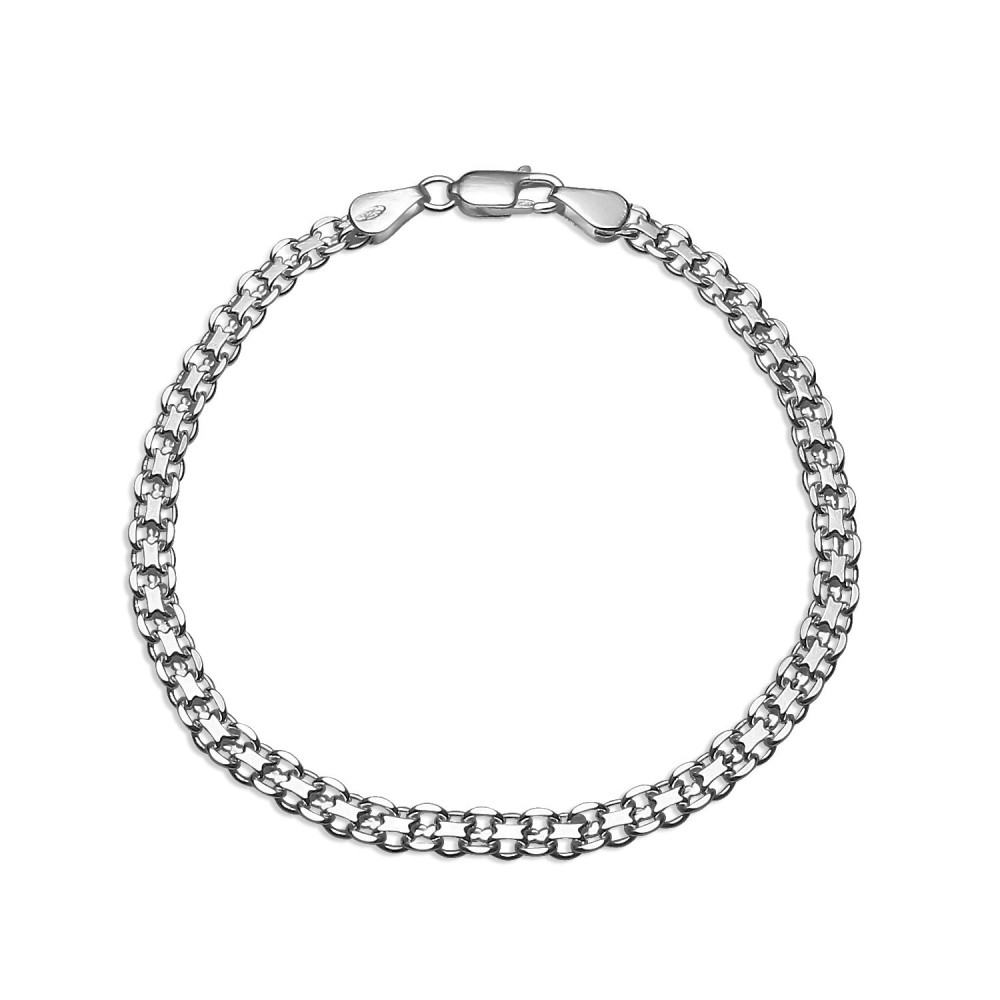 3mm Bismark Chain Bracelet in Sterling Silver, 7 Inches