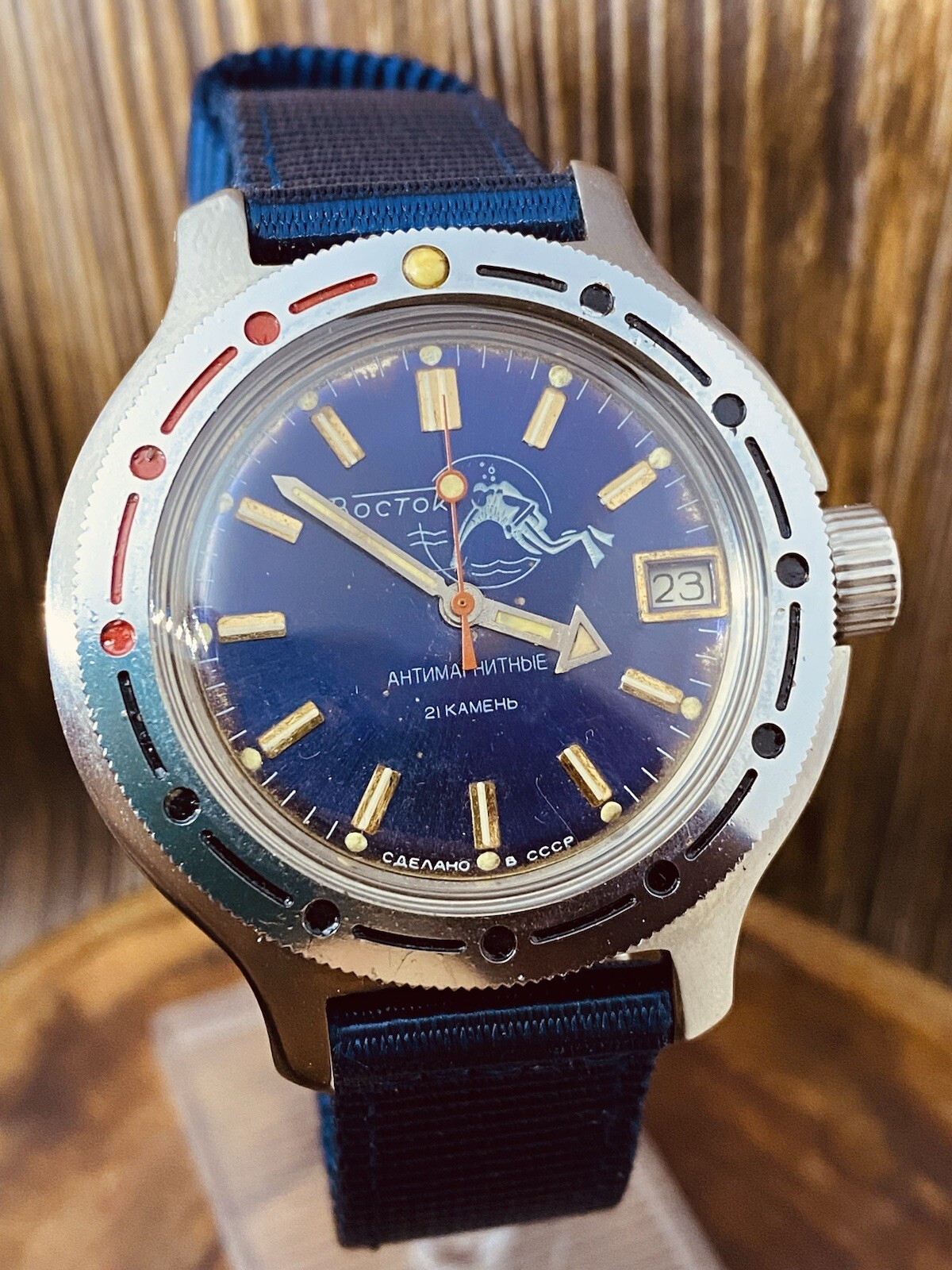 Rare Watch Vostok Titanium 2416Б Amphibian 21 Jewels Soviet USSR Vintage #7065
