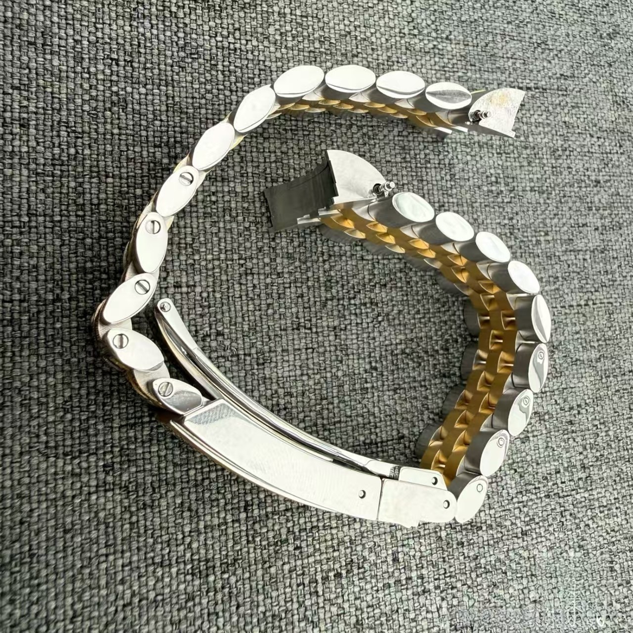 22mm Two tone T-fit Clasp Jubilee Bracelet Fit Tudor Black Bay 79363 79733 79833