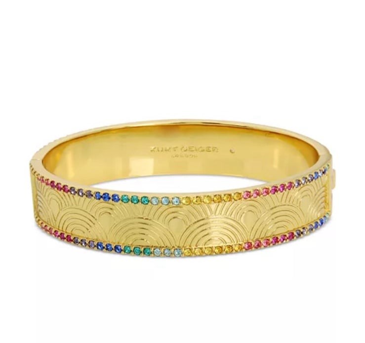 Kurt Geiger London Signature Southbank Rainbow Pave Bangle Bracelet