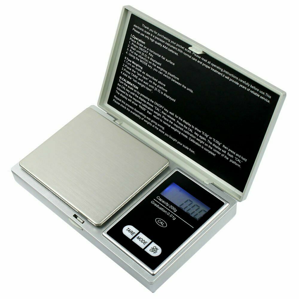 0.01g x 200g Digital Pocket Scale 0.01 Gram Portable Precision Scale CS200
