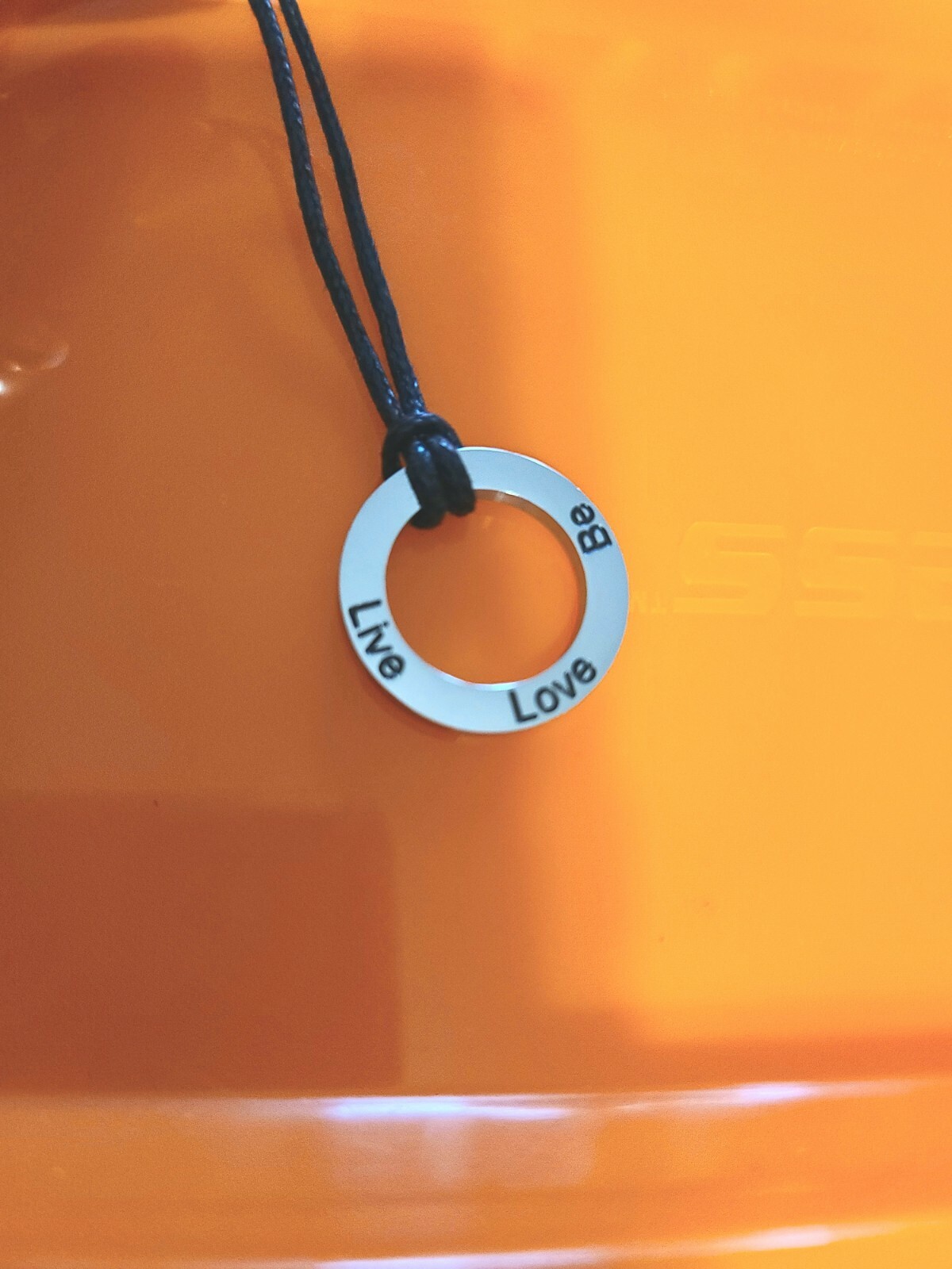 Inspirational Live Love Be Stainless Steel Pendant Necklace