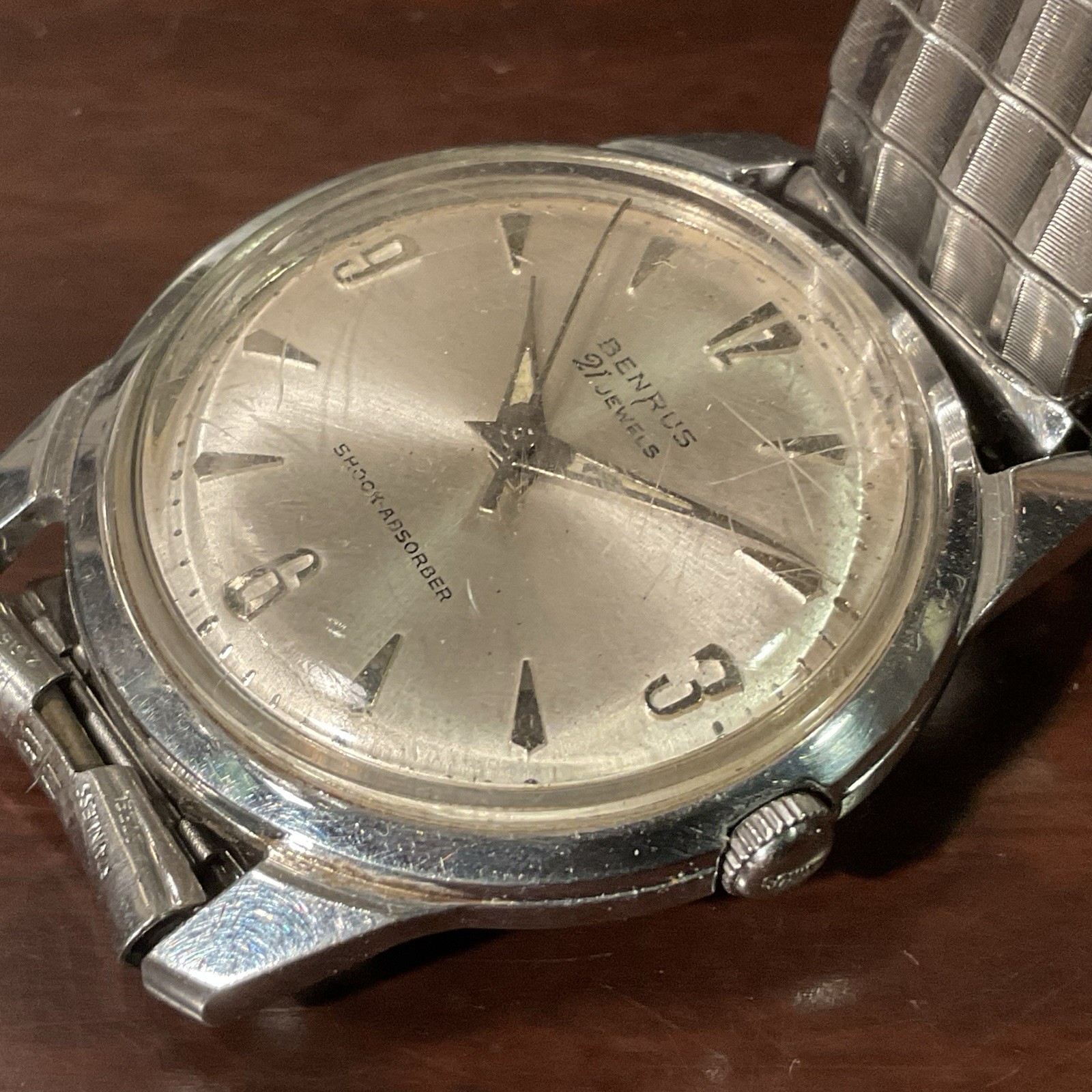 Vintage Benrus 21 Jewel Series 3001 Shock Absorbing Water Proof Men’s Watch Work