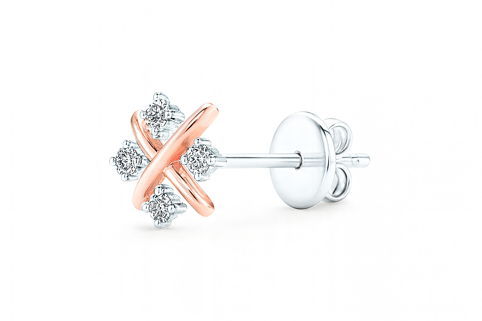 9ct White gold & Silver stud earrings flower design 12mm pair in Luxury Gift box