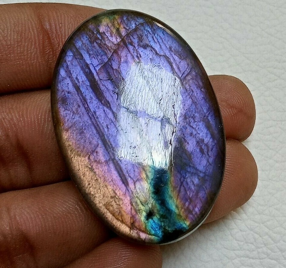 Top Unique Rare Fire Labradorite Gemstone For Jewelry Making 42X28X9 mm 99 Crt