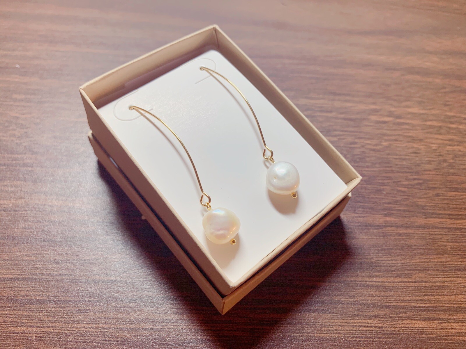 Handmade Multi Choose Korean Style Earrings With Glass Or Pearl (14KT Gold Hook)