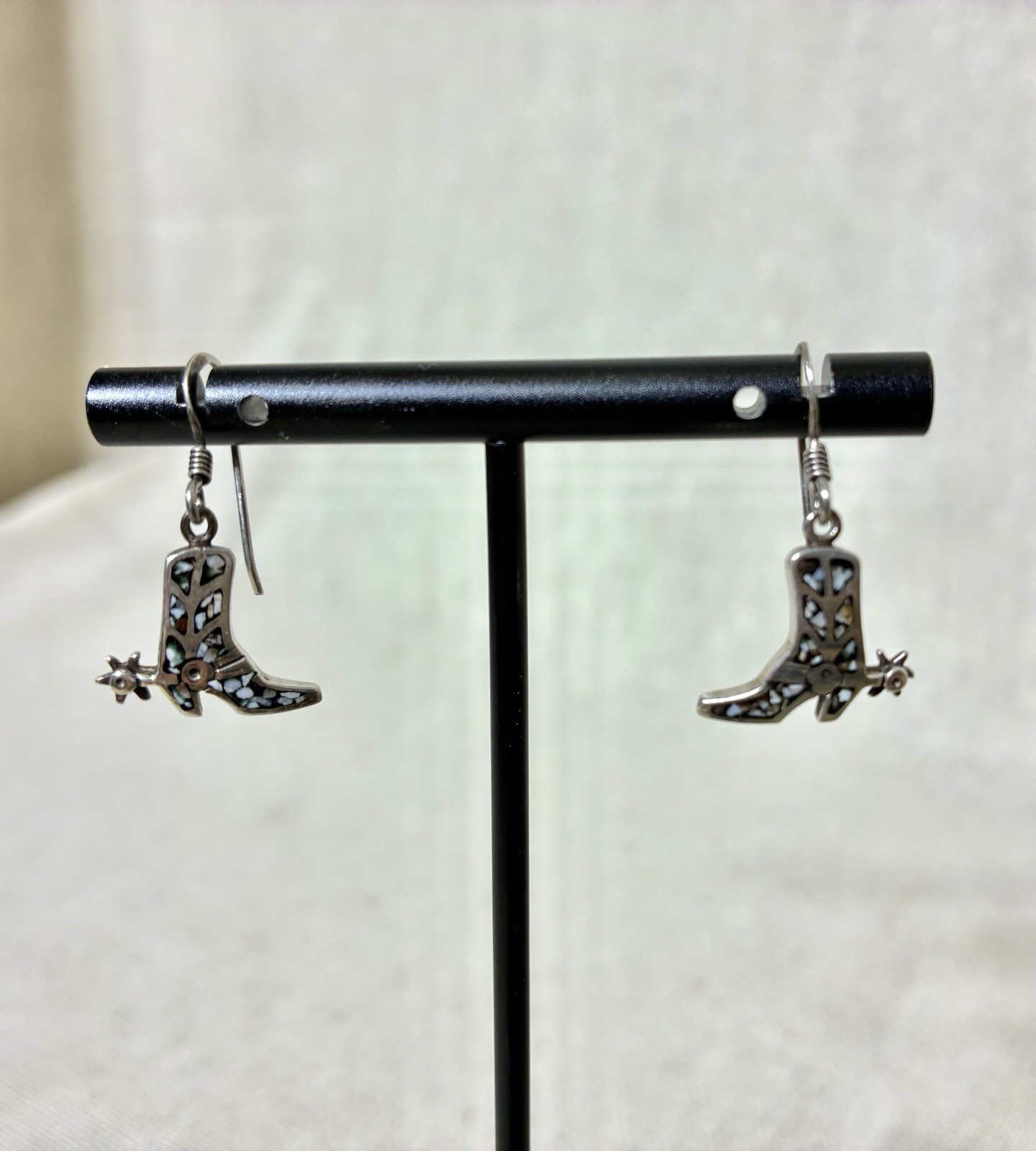 Western Spurs Boots Earrings 925 Sterling Silver Jewelry for Cowgirl Vintage